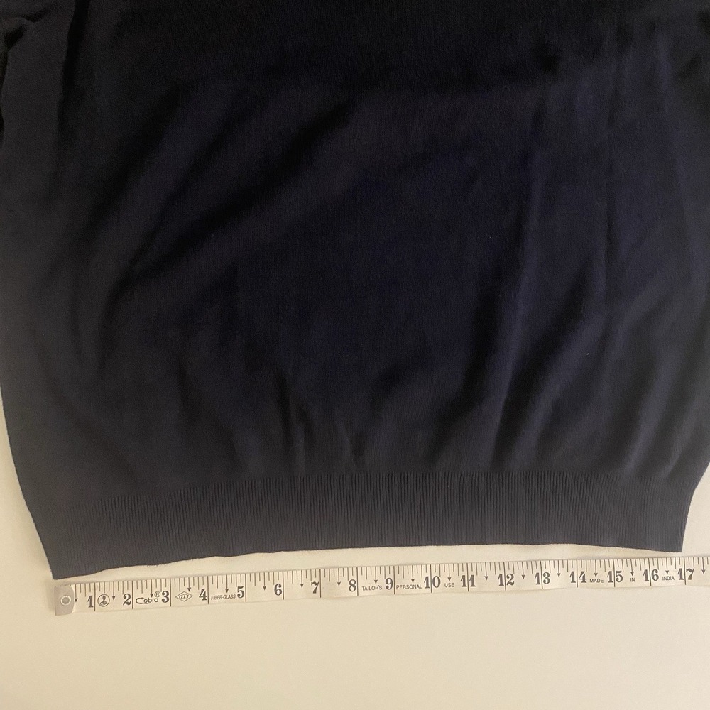 Vintage 90s‎ Men's Polo Ralph Lauren Pima Cotton Navy Blue Crewneck Sweater XL - Picture 9 of 11
